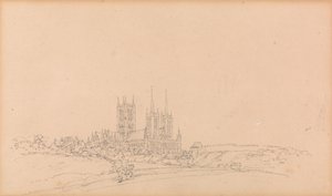 View of Lincoln Cathedral by Thomas Girtin